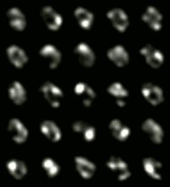 Montage of every 140 single frames from 20 second imaging